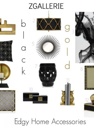 ZGALLERIE – EDGY BLACK & GOLD HOME ACCESSORIES!