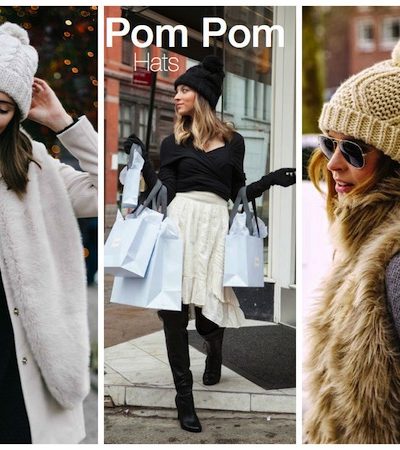 OUTERWEAR FASHION TREND: Pom Pom Hats & Faux Fur Vests