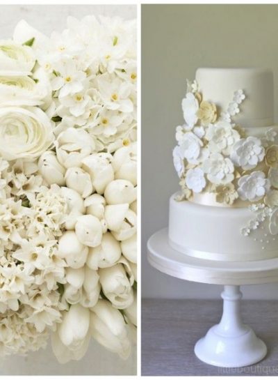 COLOR MATCH-UP: 5 Stunning Wedding Cakes & Flower Arrangements
