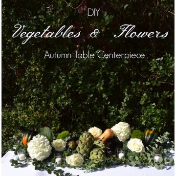 DIY Vegetables & Flowers Autumn Table Centerpiece