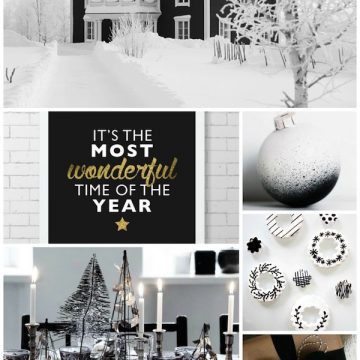 black and white Christmas