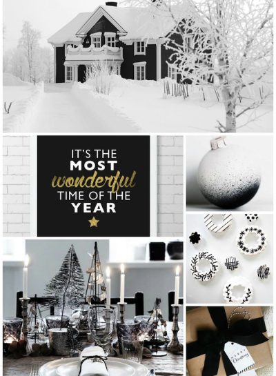 black and white Christmas