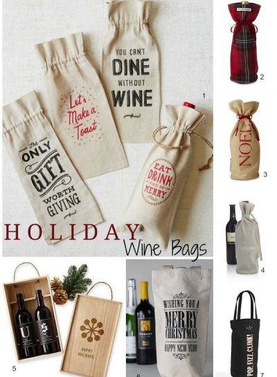 A TOAST TO THE HOSTESS: Holiday Wine Bags