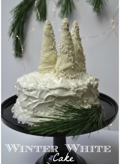 DIY EDIBLE TREE TOPPERS: Winter White Cake