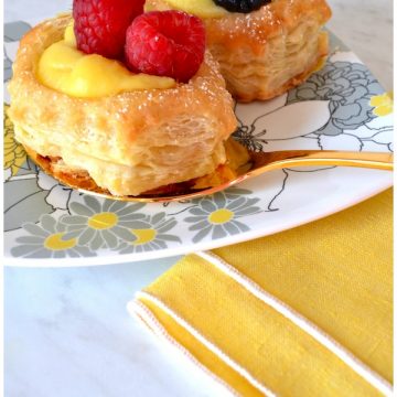 Dessert Recipe: Custard Fruit Puff Pastry Shells