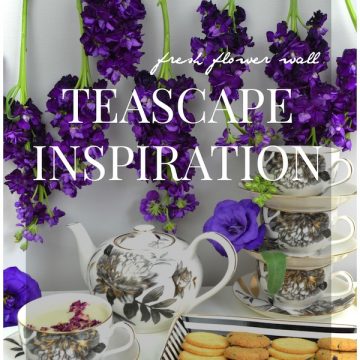 flower wall teascape inspiration