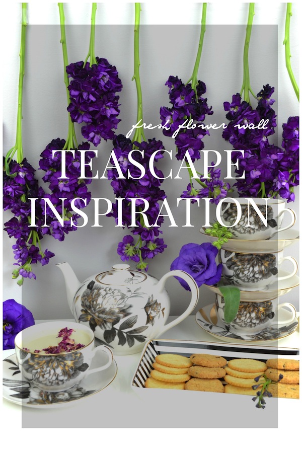 flower wall teascape inspiration