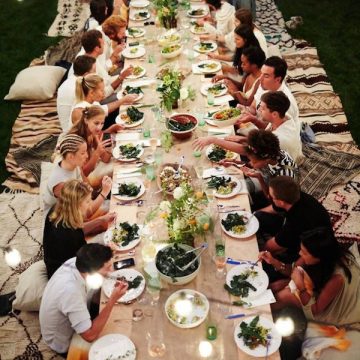 Outdoor dinner party