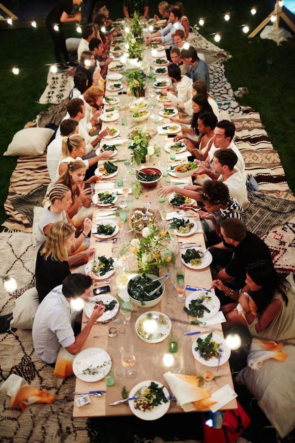 Outdoor dinner party