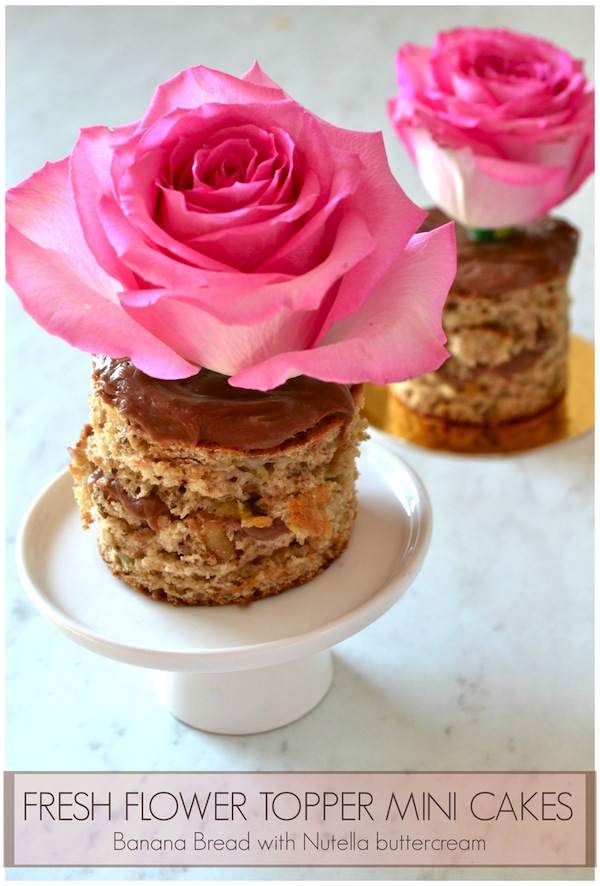 Fresh Flower Topper Mini Cakes