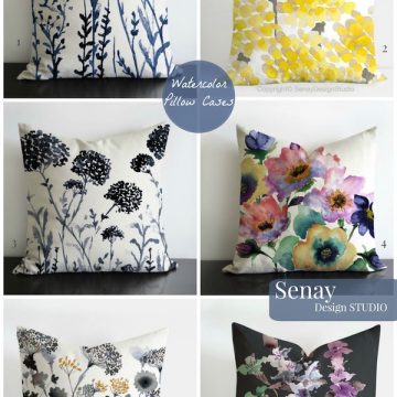 Watercolor Pillow Covers