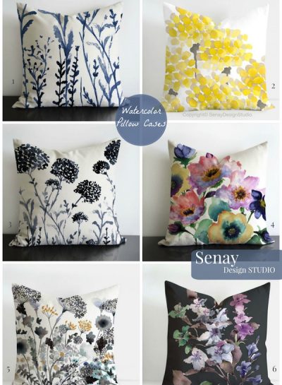 Watercolor Pillow Covers