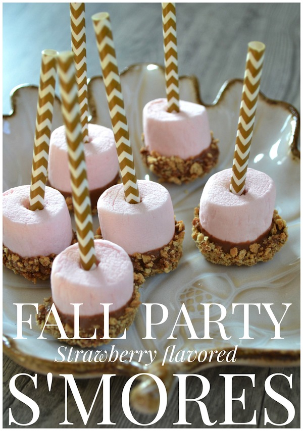 Fall Party Strawberry flavored S'mores