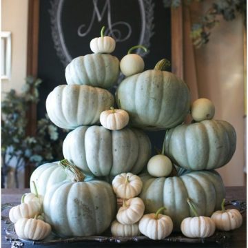 Fall Decorating with Neutral Colored Pumpkins