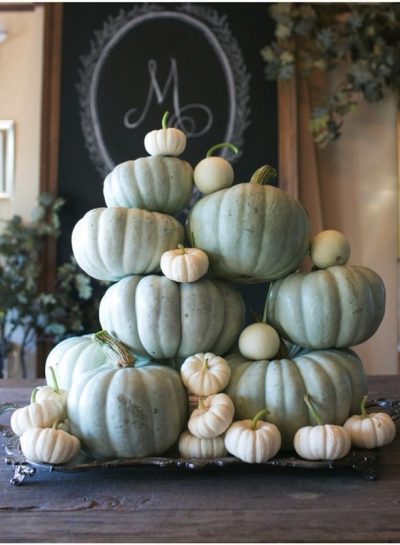 Fall Decorating with Neutral Colored Pumpkins