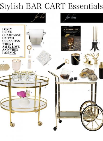 Entertaining: Stylish Bar Cart Essentials