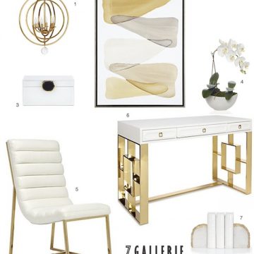 ZGallerie White & Gold Office Inspiration
