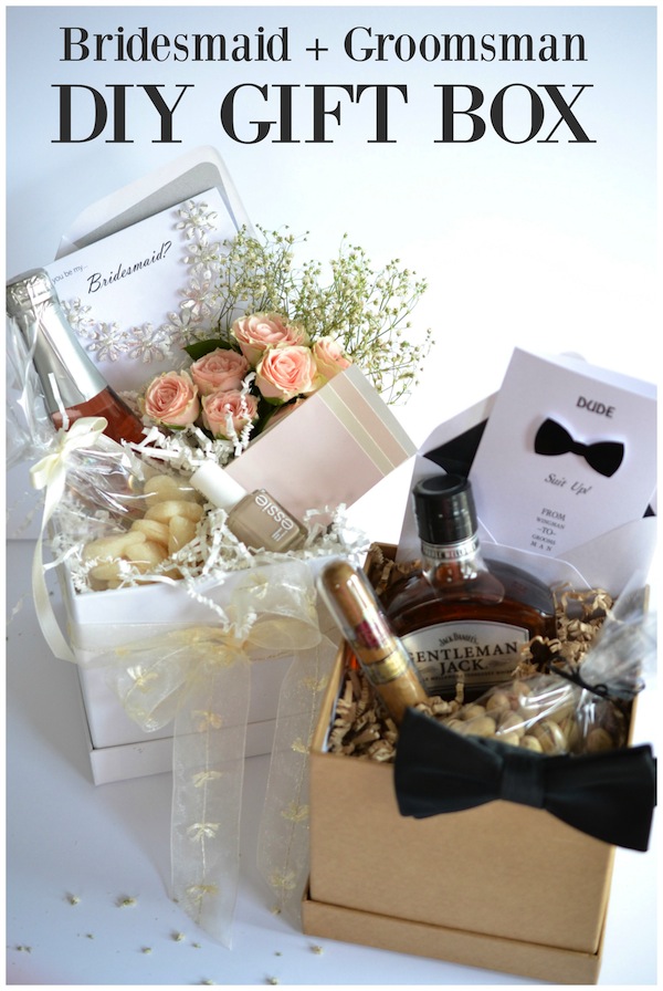 Bridesmaid + Groomsman DIY Gift Box