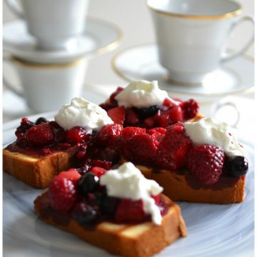 Chambord Triple Berry Grilled Pound Cake Dessert Recipe