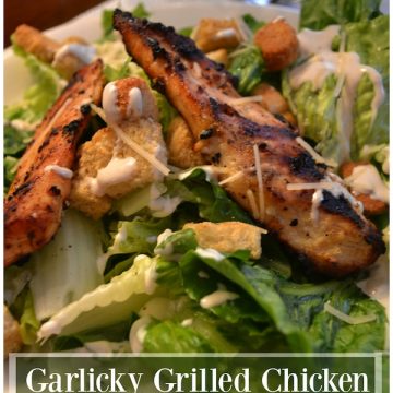 Garlicky Grilled Chicken Caesar Salad