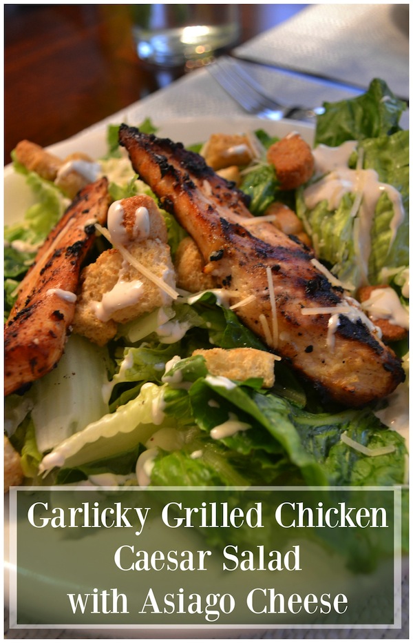Garlicky Grilled Chicken Caesar Salad