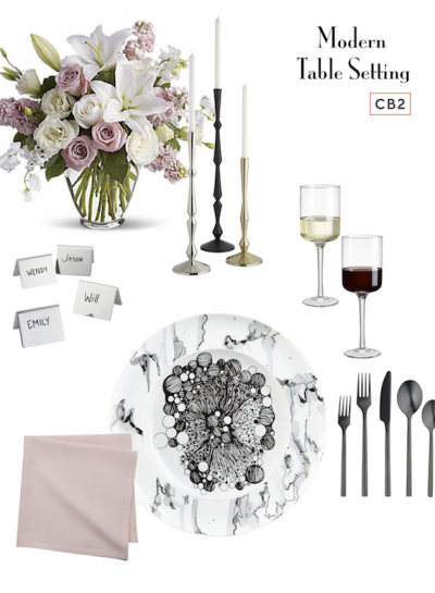 Entertaining: CB2 MODERN TABLE SETTING