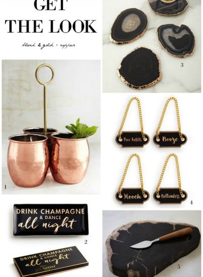 Black & Gold + Copper Entertaining Essentials