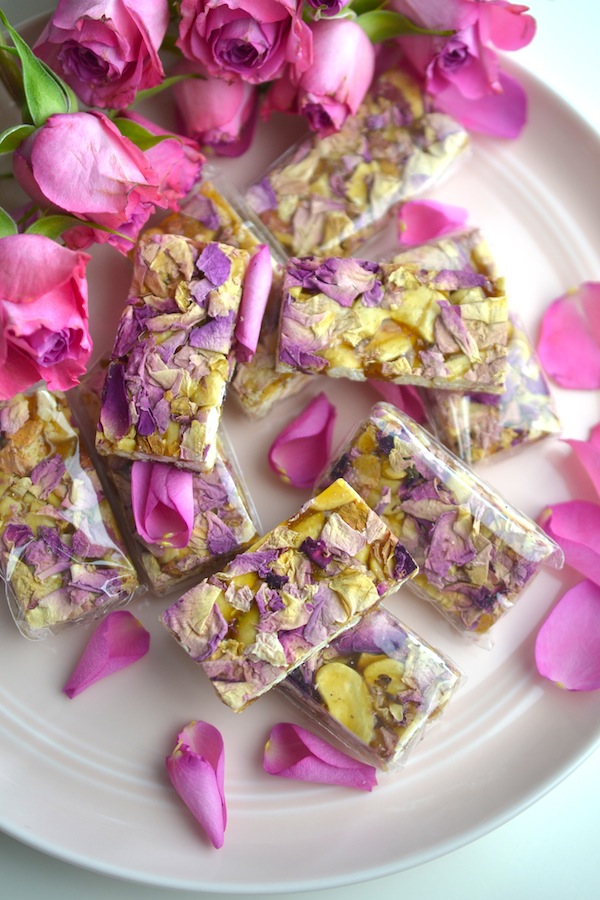 My New Favorite Snack: CASHEW BRITTLE WITH ROSE PETAL