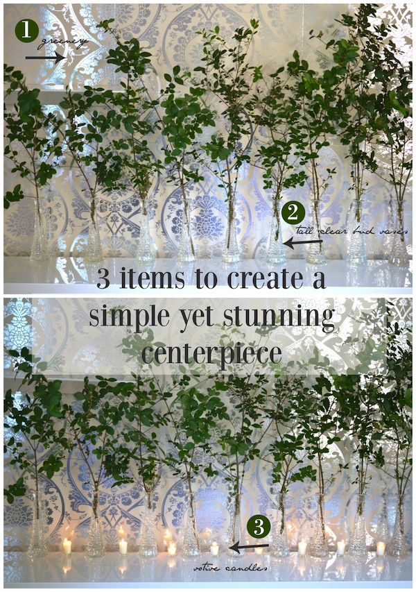 Create a Botanical-inspired Greenery & Candles Centerpiece
