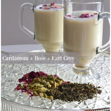Cardamom + Rose + Earl Grey Iced Milk Tea