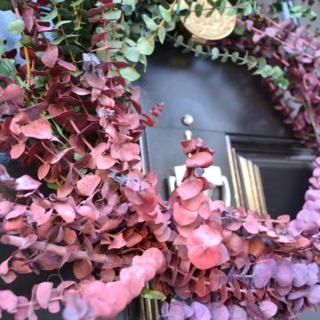 DIY TRI-COLOR EUCALYPTUS WREATH