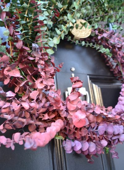 DIY TRI-COLOR EUCALYPTUS WREATH