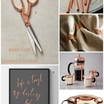 For the Home: HOME DECOR & ACCESSORIES IN ROSE GOLD + COPPER FINISHES