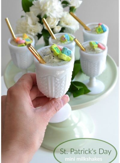 St. Patrick's Day Mini Milkshakes