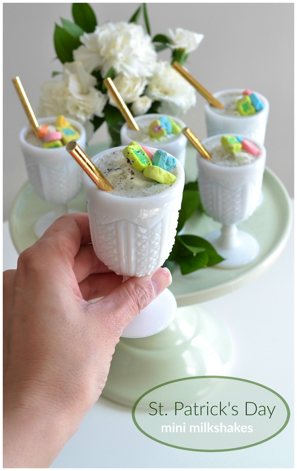 St. Patrick's Day Mini Milkshakes