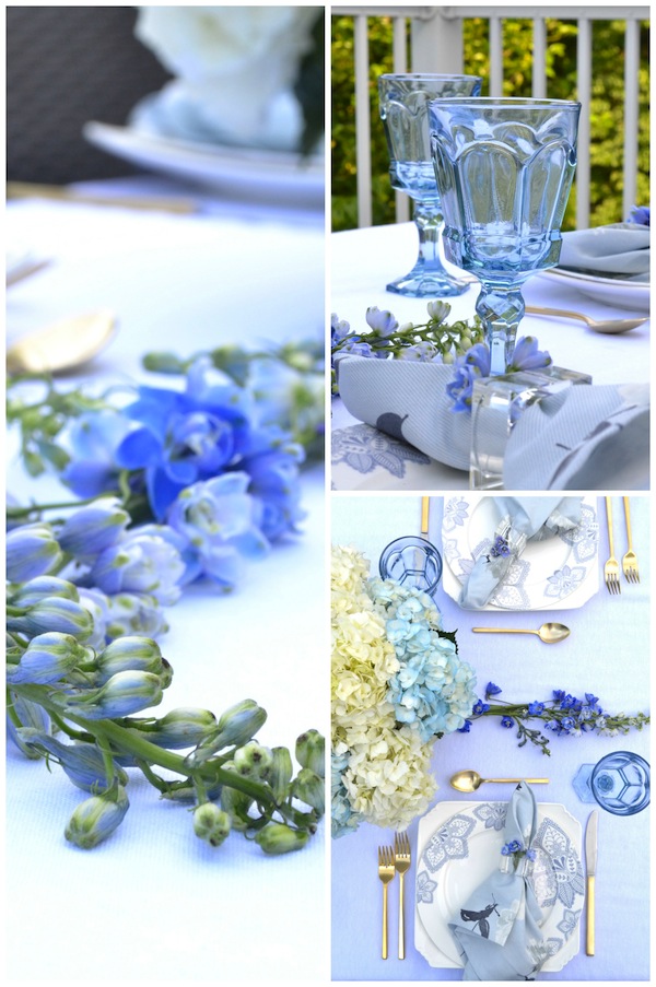 A BLUE-INSPIRED OUTDOOR SUMMER TABLESCAPE