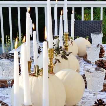 Entertaining: PUMPKIN-INSPIRED OUTDOOR FALL TABLESCAPE
