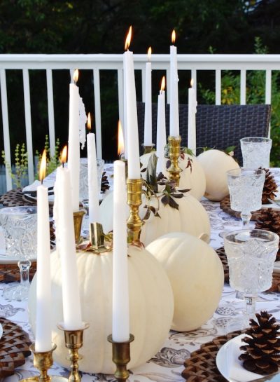 Entertaining: PUMPKIN-INSPIRED OUTDOOR FALL TABLESCAPE