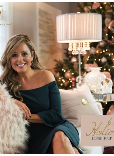 Design by Occasion Holiday Home Tour (Part 2): A PINK & GOLD CHRISTMAS DECORATED LIVING ROOM