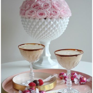 A Decadent Valentine's Day Chocolate Raspberry Martini