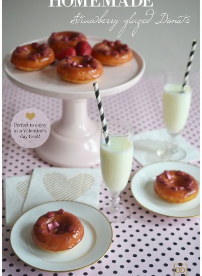 A Valentine's Day Treat: HOMEMADE STRAWBERRY GLAZED DONUTS