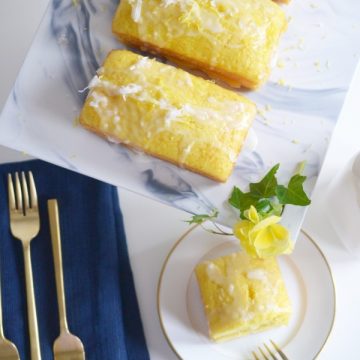 Semi-homemade Dessert Recipe: Lemon Loaf with Lemon Curd Filling and a Lemon-Coconut Glaze