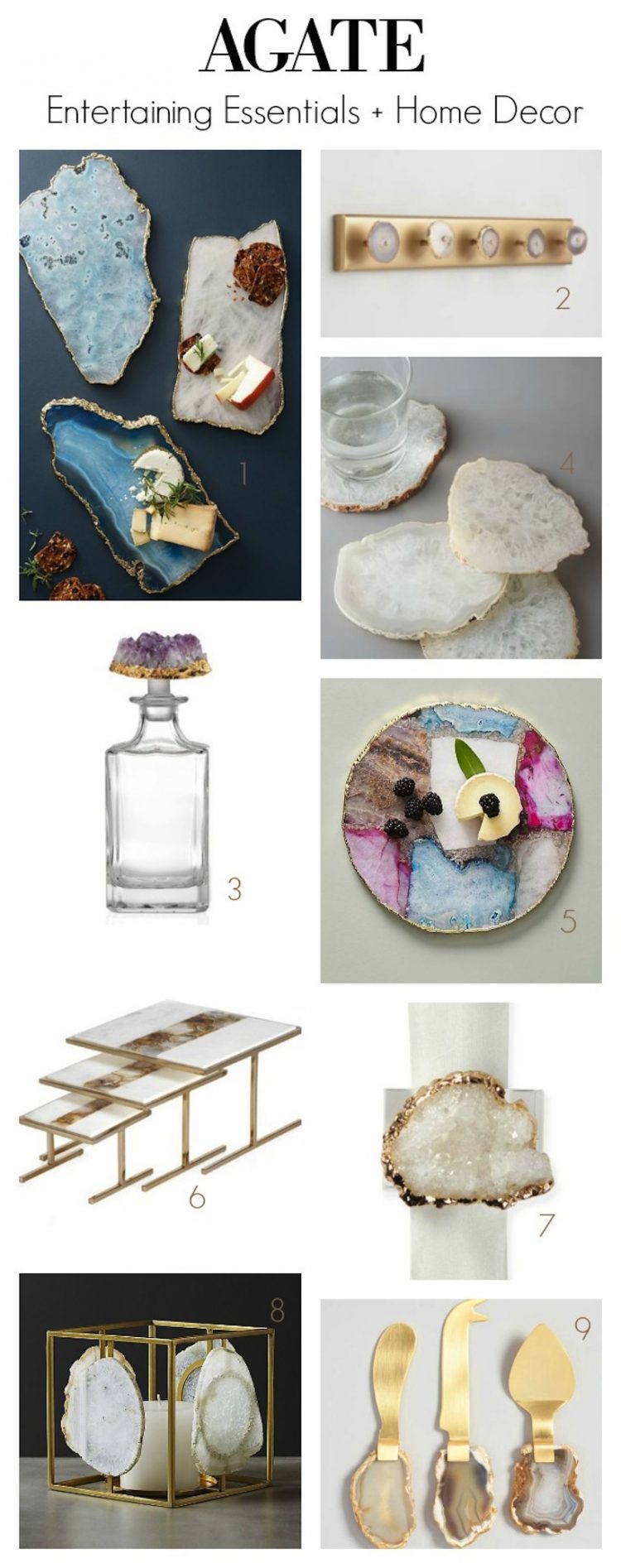 AGATE STONE ENTERTAINING ESSENTIALS + HOME DECOR YOU'LL LOVE