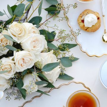 Create and Alfresco At-Home Cafe & a DIY vaseless floral arrangement_Design by Occasion