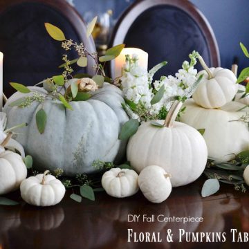 DECORATE YOUR DINING TABLE WITH THIS DIY FLORAL & PUMPKINS TABLE RUNNER