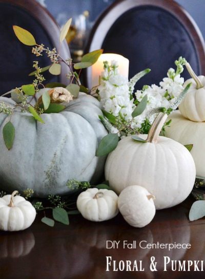 DECORATE YOUR DINING TABLE WITH THIS EASY DIY ‘FLORAL & PUMPKIN’ TABLE RUNNER DECOR IDEA