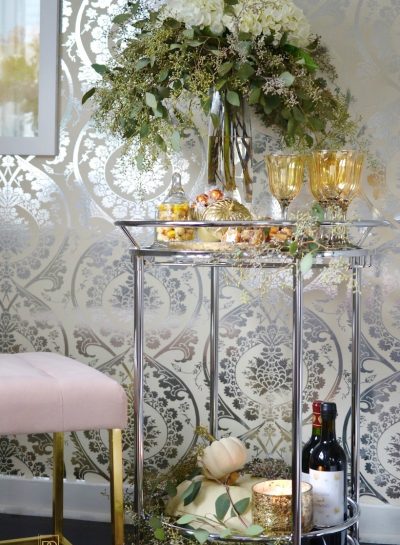 TIPS FOR DECORATING YOUR BAR CART INTO A FESTIVE FALL WINE CART