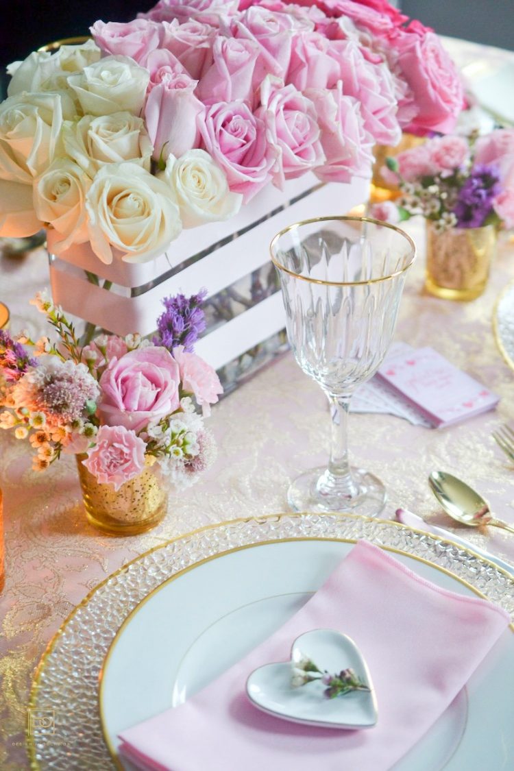 A PINK OMBRE + GOLD GALENTINE'S TABLESCAPE FOR VALENTINE'S DAY