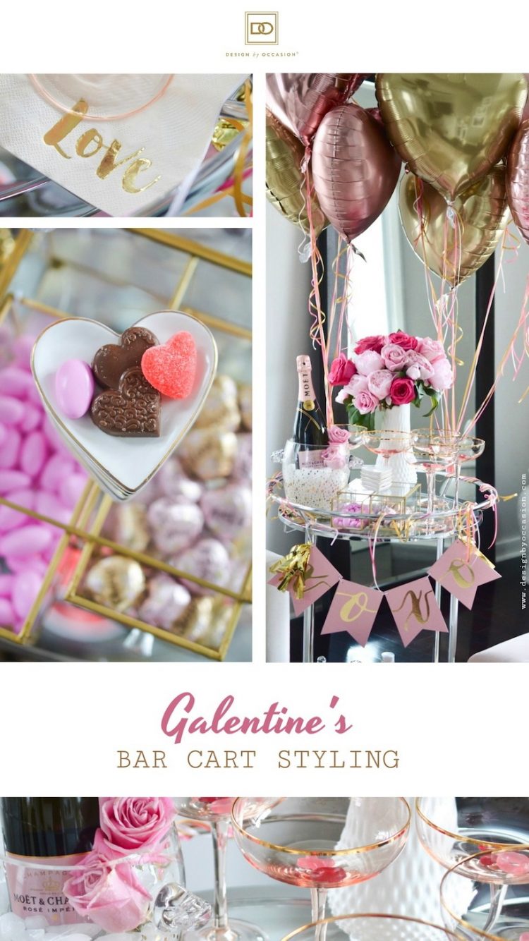 HOW TO DECORATE & STYLE YOUR GALENTINE'S BAR CART