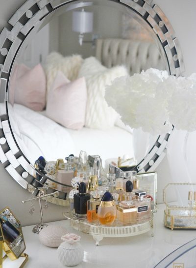 KEEPING IT ORGANIZED: HOW I DISPLAY + STORE BEAUTY PRODUCTS ON MY MAKEUP VANITY